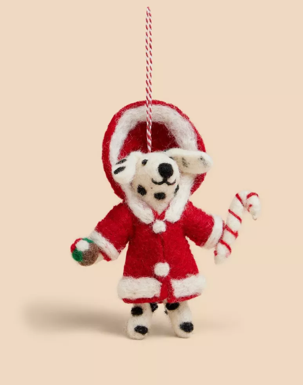 White Stuff - Winter Dalmatian Hanging Decoration