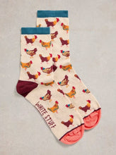 Load image into Gallery viewer, White Stuff - Clucky Hens Ankle Socks in Natural Multi
