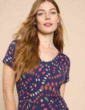 Load image into Gallery viewer, White Stuff - Tallie Eco Vero Jersey Dress - Navy Print
