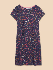 White Stuff - Tallie Eco Vero Jersey Dress - Navy Print