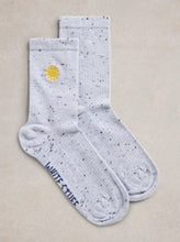 Load image into Gallery viewer, White Stuff - Embroidered Nep Ankle Sock in Light Blue
