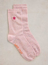 Load image into Gallery viewer, White Stuff - Embroidered Nep Ankle Sock in Light Pink
