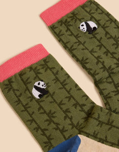 White Stuff - Embroidered Panda Ankle Sock