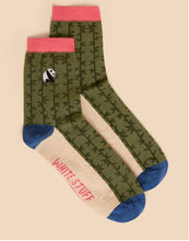Load image into Gallery viewer, White Stuff - Embroidered Panda Ankle Sock
