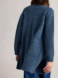 White Stuff - Erin Longline Cardi in Dark Blue