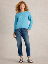 Load image into Gallery viewer, White Stuff - Fluffy Boxy Jumper in Bright Blue
