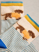 Load image into Gallery viewer, White Stuff - Fluffy Sausage Dog Ankle in Natural Multi
