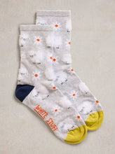 Load image into Gallery viewer, White Stuff - Fluffy Sheep Ankle Socks in Grey Multi
