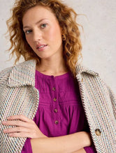 Load image into Gallery viewer, White Stuff - Isla 3/4 Top in Dark Plum
