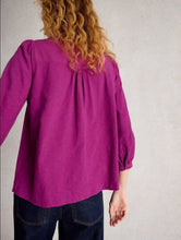 Load image into Gallery viewer, White Stuff - Isla 3/4 Top in Dark Plum
