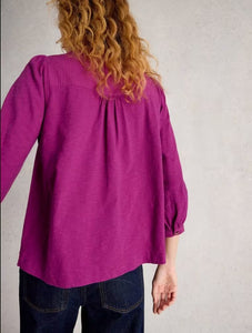 White Stuff - Isla 3/4 Top in Dark Plum