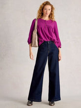 Load image into Gallery viewer, White Stuff - Isla 3/4 Top in Dark Plum
