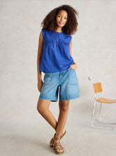 Load image into Gallery viewer, White Stuff - Isla Mix Top in Bright Blue
