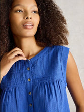 Load image into Gallery viewer, White Stuff - Isla Mix Top in Bright Blue
