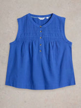 Load image into Gallery viewer, White Stuff - Isla Mix Top in Bright Blue
