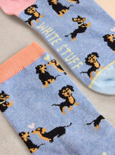 Load image into Gallery viewer, White Stuff - Kissing Sausage Dog Ankle in Light Blue
