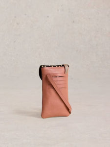 White Stuff - Coco Leather Phone Bag in Pink Multi