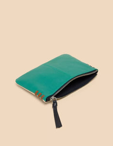 White Stuff - Leather Zip Top Pouch