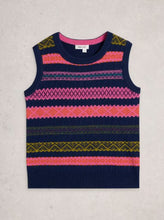 Load image into Gallery viewer, White Stuff - Lottie Fairisle Tank in Navy Multi
