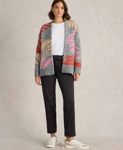 White Stuff - Louisa Longline Cardi in Grey Multi