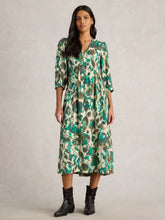 Load image into Gallery viewer, White Stuff - Lucy Midi Dress in Green Print
