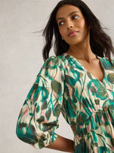 Load image into Gallery viewer, White Stuff - Lucy Midi Dress in Green Print
