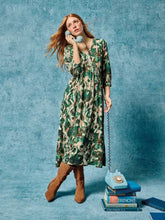 Load image into Gallery viewer, White Stuff - Lucy Midi Dress in Green Print
