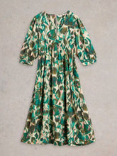 Load image into Gallery viewer, White Stuff - Lucy Midi Dress in Green Print
