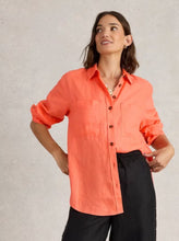 Load image into Gallery viewer, White Stuff - Lydia Linen Shirt in Bright Orange
