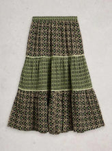 Load image into Gallery viewer, White Stuff - Mabel Mixed Print Skirt in Black Print
