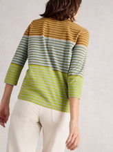 Load image into Gallery viewer, White Stuff - Nelly 3/4 Stripe Tee in Blue Multi
