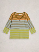 Load image into Gallery viewer, White Stuff - Nelly 3/4 Stripe Tee in Blue Multi
