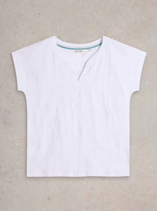 White Stuff - Nelly Embroidered Tee in Brilliant White