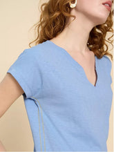 Load image into Gallery viewer, White Stuff - Nelly Notch Neck Tee
