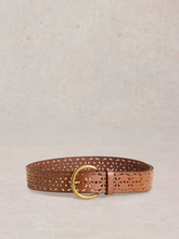 Load image into Gallery viewer, White Stuff - Punch Out Floral Belt in Mid Tan
