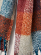 Load image into Gallery viewer, White Stuff - Shelly Brushed Check Scarf Orange Multi
