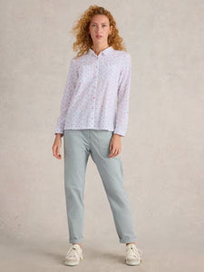 White Stuff - Sophie Organic Cotton Shirt in Ivory Multi