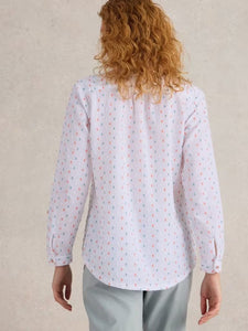 White Stuff - Sophie Organic Cotton Shirt in Ivory Multi