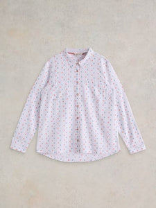 White Stuff - Sophie Organic Cotton Shirt in Ivory Multi