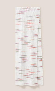 White Stuff - Knitted Space Dye Scarf - Natural Print