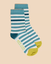 Load image into Gallery viewer, White Stuff - Striped Ankle Sock
