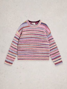 White Stuff - Suzanna Spacedye Jumper in Pink Multi