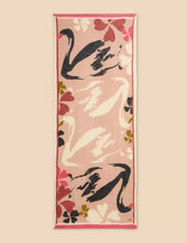 Load image into Gallery viewer, White Stuff - Swan Print Scarf Pink Print
