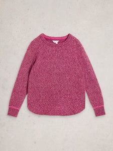 White Stuff - Talia Nep Jumper in Dark Plum
