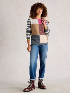 White Stuff - Talia Nep Jumper in Pink Multi