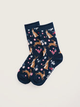 Load image into Gallery viewer, Sea Salt - Bamboo Arty Socks in Hares Leap Maritime
