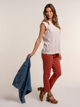 Load image into Gallery viewer, Brakeburn - Pier Sleeveless Blouse in White/Multi Stripe
