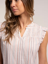 Load image into Gallery viewer, Brakeburn - Pier Sleeveless Blouse in White/Multi Stripe
