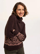 Load image into Gallery viewer, Brakeburn - Thyra Intarsia Knitted Jumper in Brown
