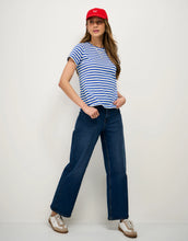 Load image into Gallery viewer, Crew Clothing - Breton T-Shirt in White/Blue
